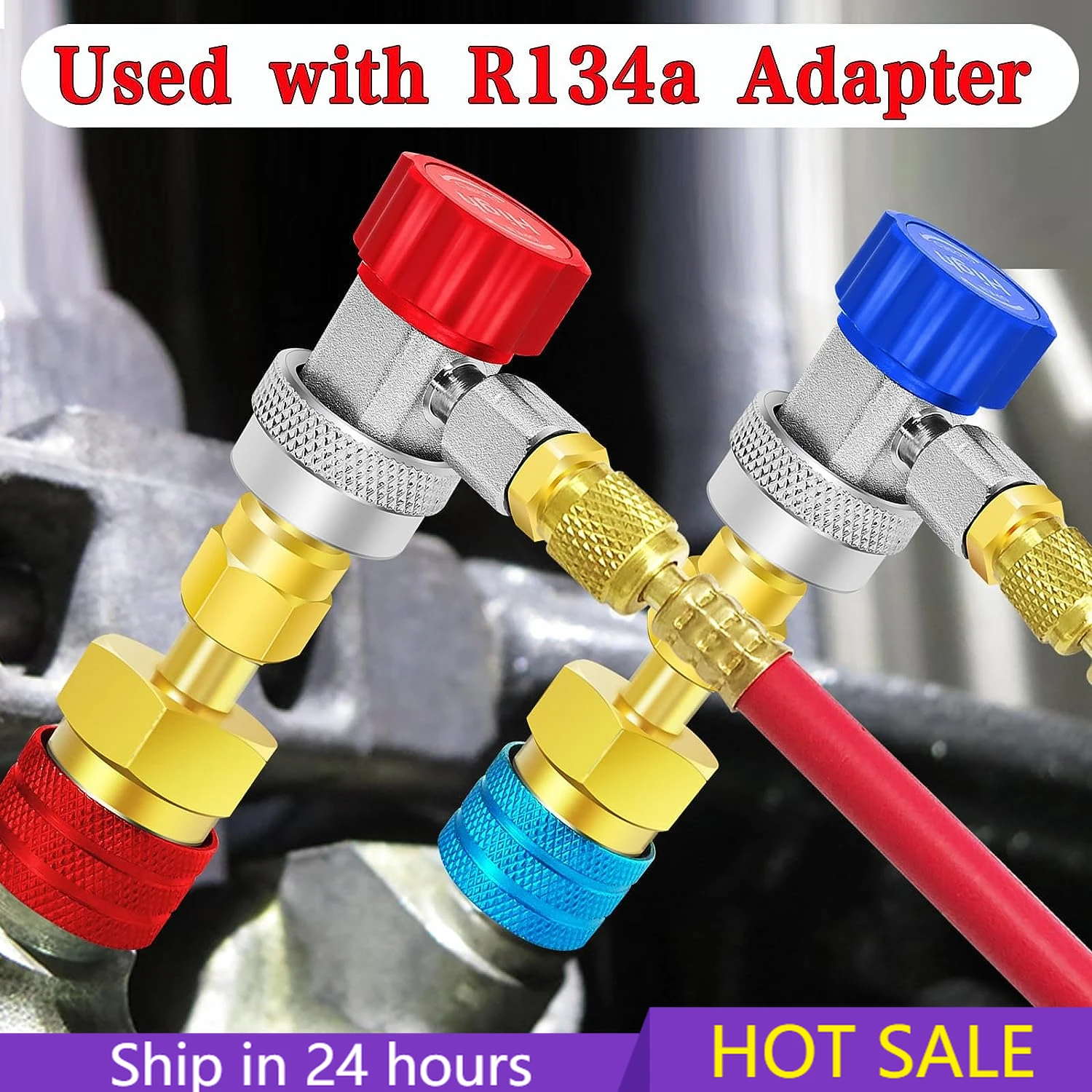 2PCS R1234YF Quick Couplers Adapters Kit, R1234YF to R134A Conversion Kit,  High/Low Side Quick Coupler Adapter - AliExpress