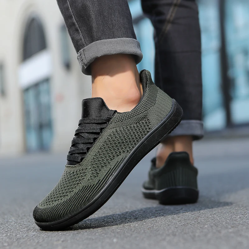 Summer Wide Shoes Men Barefoot Wide Toe Soft Soled Outdoor Jogging Lace Up Casual Sneaker Breathable Running Shoes Tenis Jeans 3