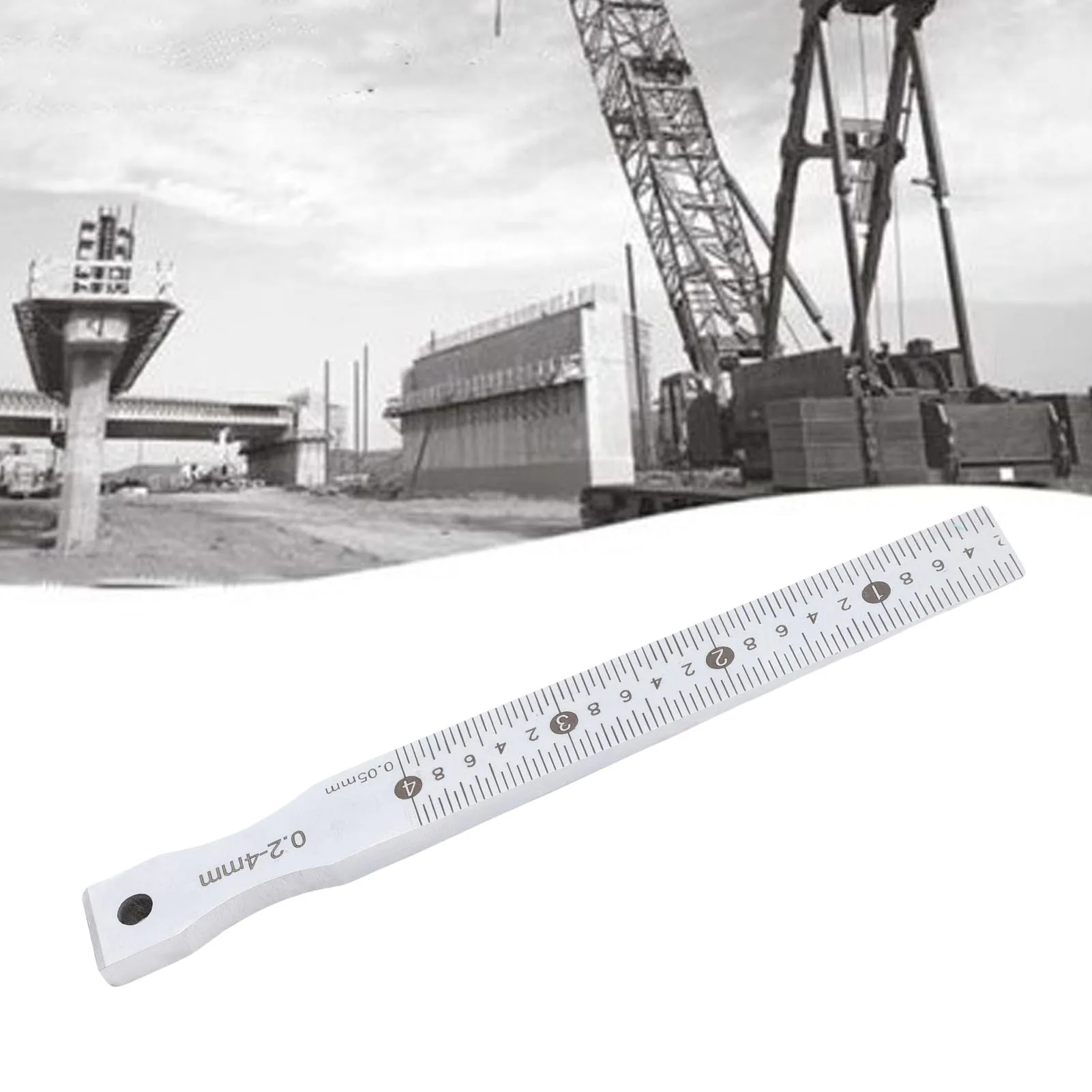 Stainless Steel Gap Gage 0.2-4mm Range 0.05mm Accuracy Multifunctional Taper Gage for Construction Railroads Taper Gage 0.2-4mm