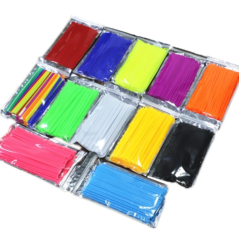 

Universals Dirt Bikes Motocross Front Rear Wheel Spokes Cover 24cm Tube Decorations