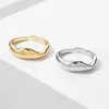 89789-4ec89b.jpg Bagues ondulées irrégulières couleur or argent, bijoux géométriques simples faits à la main pour femmes, bague de mariage réglable pour Couple