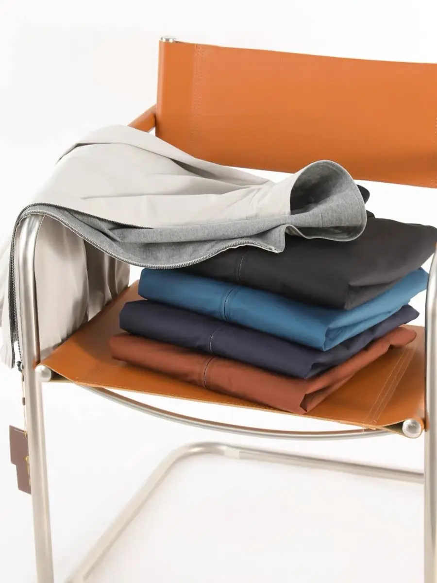 Double-Sided Knitted Jaet Outdoor Casual Sports Men's Women's New Early Spring Old Money Sle Anti-Wrinkle Stand Fit