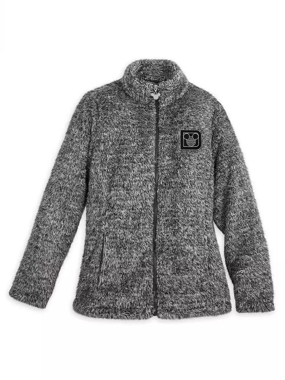 Soft Comfortable Couples Hoodie Jaet Zipper Print Warmth Polyester Fiber Long Sve ort Sle Commute Winter Coat