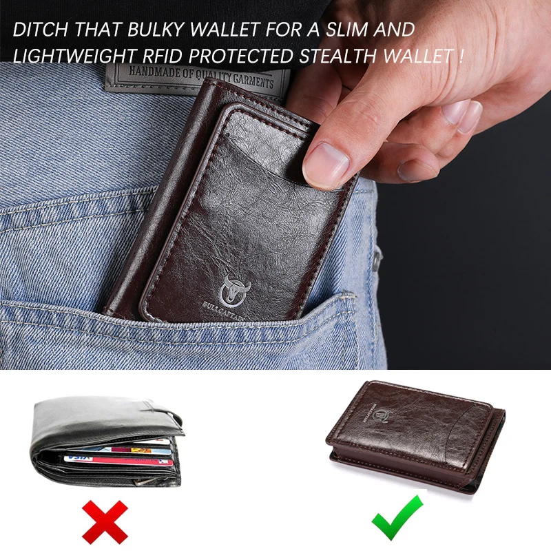 Buy Credit Card Holder for Men with AirTag Slot Slim Wallet RFID Blocking Money Clip,AirTag
