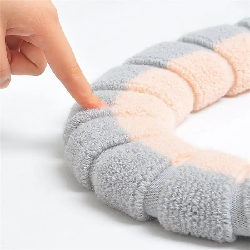 1/2Pcs Universal Bathroom Toilet Seat Cover High Quality Acrylic Soft Warmer Washable Mat Cover Pad Cushion Seat