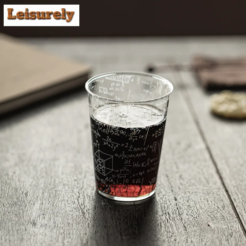 300ml Creative Formula Universe Glass Cola Mug Fruit Juice Milk Jug Mocha Cups Bubble Teacup Cold Hot Water Jug Teaset Ornaments