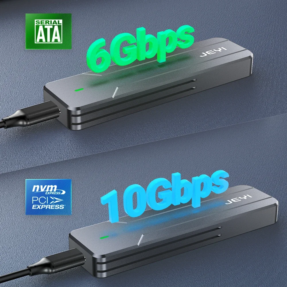 SSD Enclosure M.2 NVMe SATA SSD Enclosure USB 3.2 Gen 2 10Gbps or 6Gbps External Aluminum M.2 Case