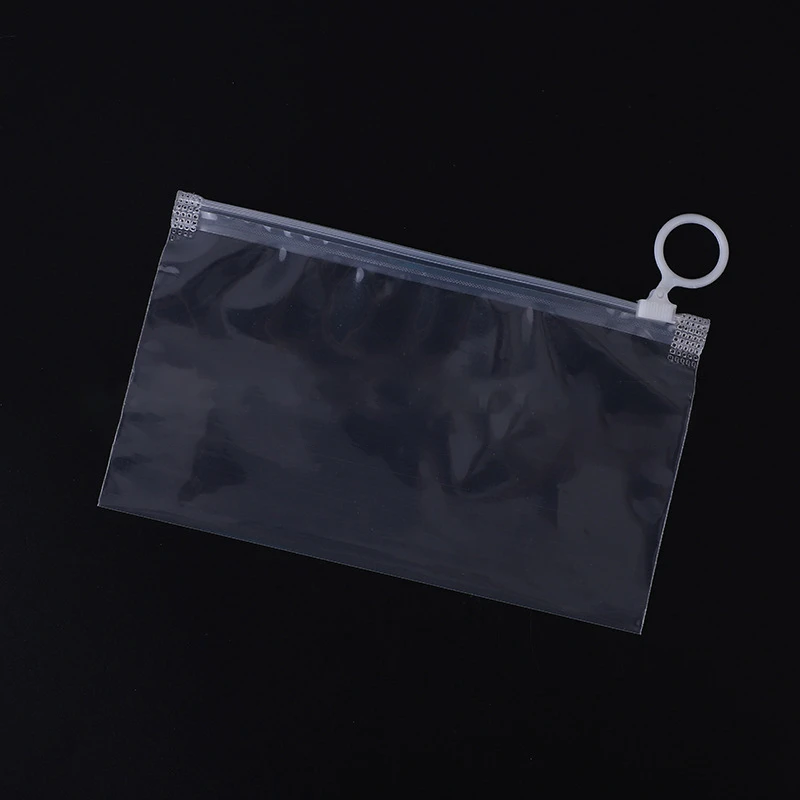StoBag 50pcs 도매 투명 PPE 포장 가방 지우기 지퍼 작은 봉인 된 펜 마스크 편지지 보관 재사용 가능한 파우치