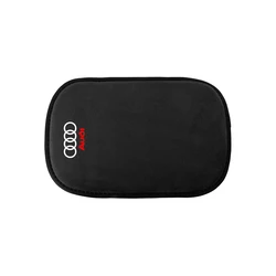 Luxurious Suede Car Armrest Cushion and Protection Mat Accessory - 1PC (Black For Audi)