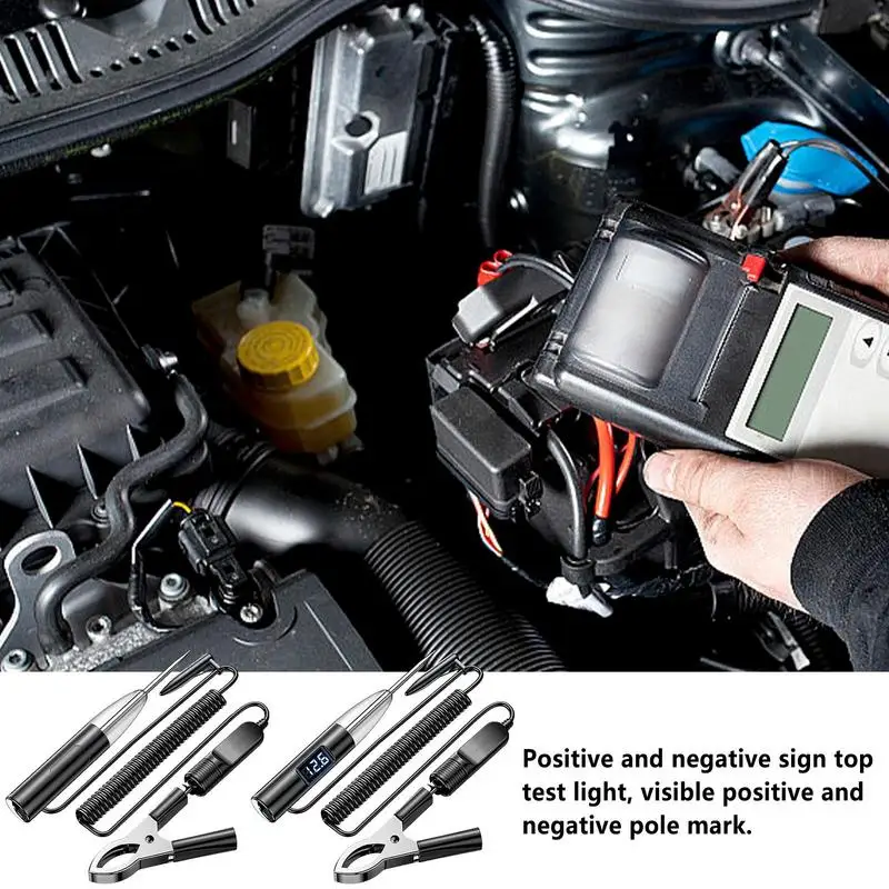 

2-30V DC Automotive Test Light with LED Display Bidirectional Voltage Circuit Tester Diagnostic Tool Automobile Accessories