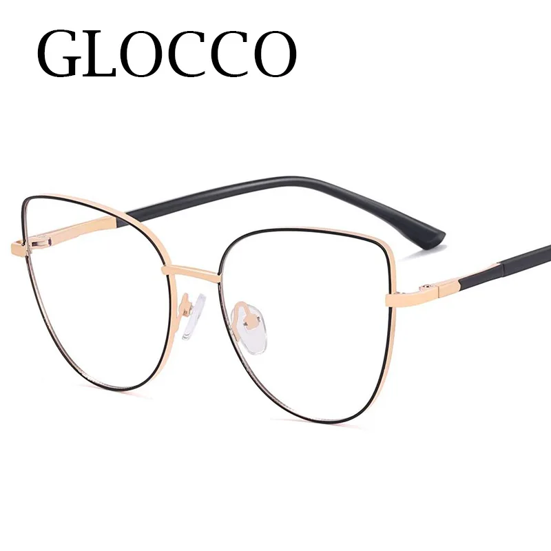 New Fashion Vintage Metal Eyeglasses For Nearsightedness Anti Blue Light Myopia Eyewear Elegant Purple Cat Eye Glasses Frame 5