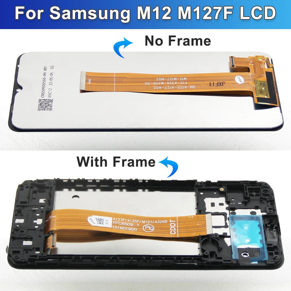 Ｚ M12 M127 LCD ÷ ũ, ġ Ÿ ü, SM-M127FN DS SM-M127F DS LCD ÷, 6.5 ġ