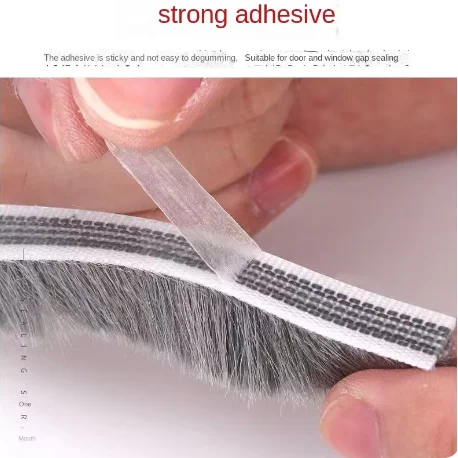 10 Meter Self-adhesive Sealing Wind-proof Brush Strip Home Door Window Sound Insulation Dust Strip Weather Stripping