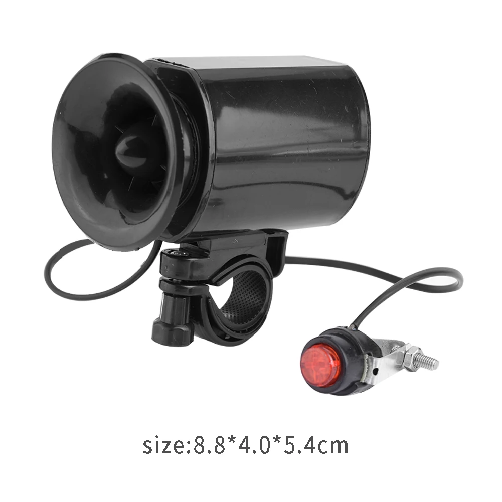 9V Electronic Bicycle Bell 6 Sounds Effect Loud Alarm Speaker Warning Safety Police Siren Bicycle Handlebar Alarm Ring Cycling