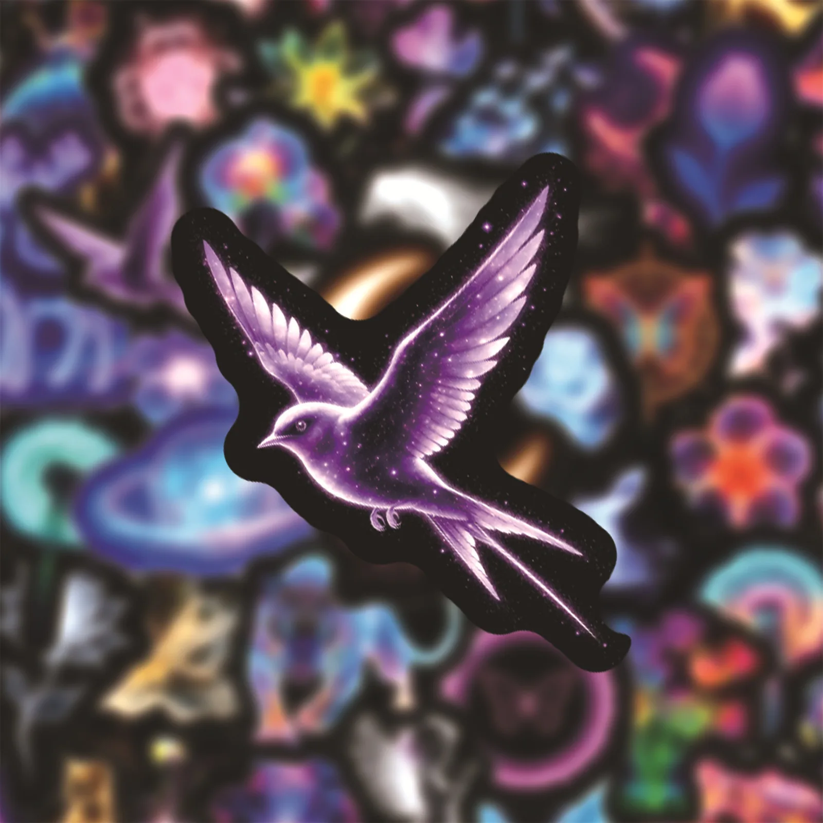 50개입 네온 컬러풀 드림 동물 그래피티 스티커 방수 다이어리 노트북 물병 여행가방 학생용 문구