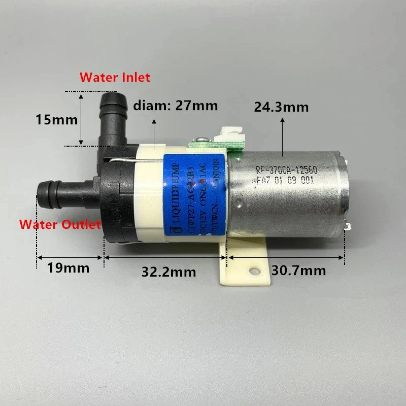 Brand New CJWP27-AC12B3 Orifice 8mm DC 6V-12V Micro Water Pomp 370 Motor Diaphragm Pump Electric Self-priming Pump High Head