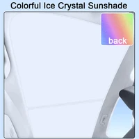 Fit For XPENG G6 2023 2024 2025 Colorful Ice Crystal Car Roof Sunshade Skylight Blind Shading Windshield Sunroof Cover Accessory 1