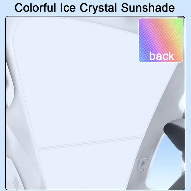 Fit For XPENG G6 2023 2024 2025 Colorful Ice Crystal Car Roof Sunshade Skylight Blind Shading Windshield Sunroof Cover Accessory 1