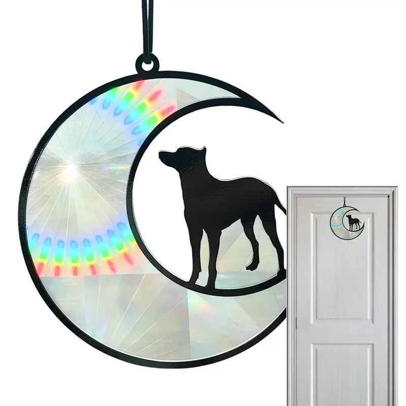 

Suncatcher Pet Memorial Ornament Window Hangings Suncatcher Pendant Acrylic Rainbow Sun Catcher For Dog Lovers Pet Present