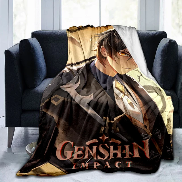 Genshin Auswirkungen custom flanell decke Cartoon neuheit decke thermische isolierung  decke für büro home reise picknick decke - AliExpress