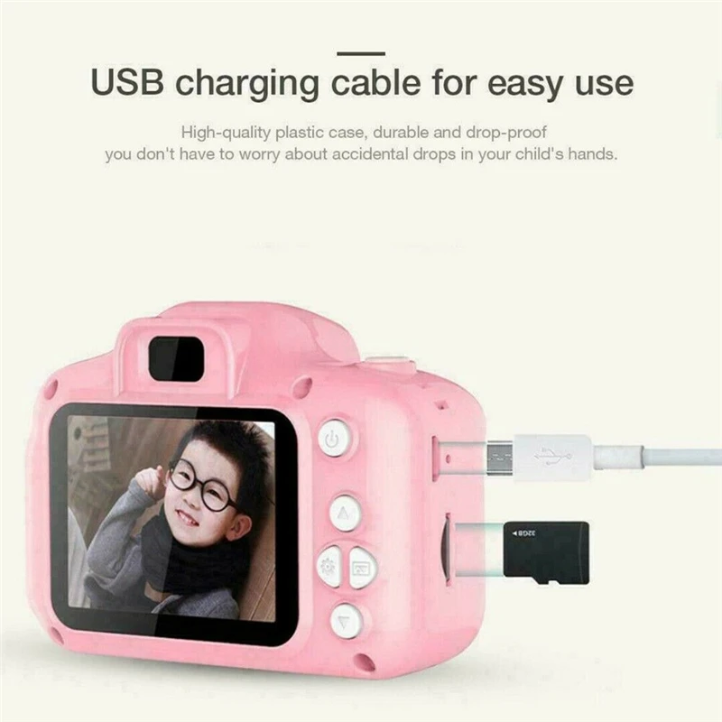 Kids Camera Children Digital Cameras for Girls Toys 1080P 2 Inch Toddler Video Best Birthday Gift for Kids Supports 32GB SD Card