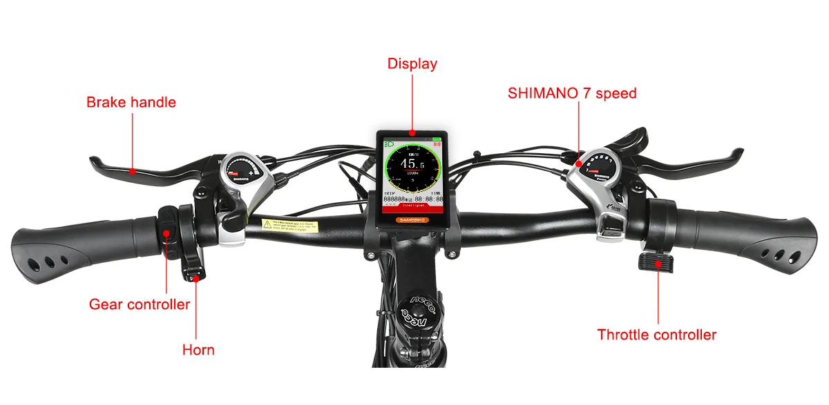 Folding Electric Mountain Bike 26-inch Shimano 21S shift speed 900W48V14AH lithium battery LO26-II-FT-YD