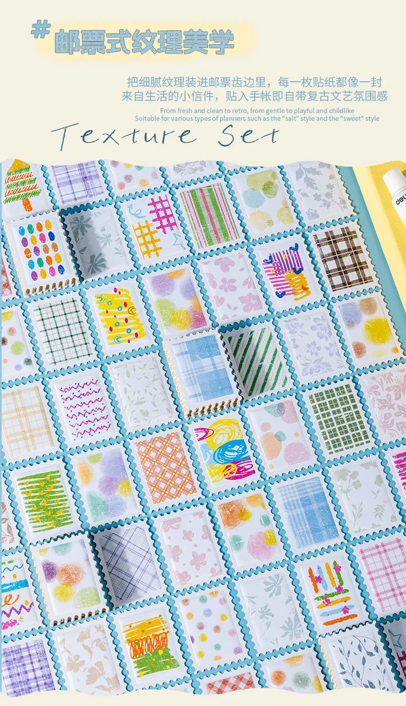30 Stück kreatives kariertes Dekor-Scrapbook-Vintage-Material-Aufkleber-Set DIY Junk Journal Collage Fotoalbum Retro-Hintergrundpapier ﻿ – Detail 8