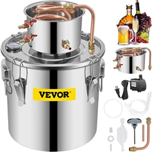 VEVOR-Destilador de Alcohol Moonshine de 12/19/30L, Kit de destilería de whisky, Brandy y vino casero, equipo de elaboración de aceite esencial