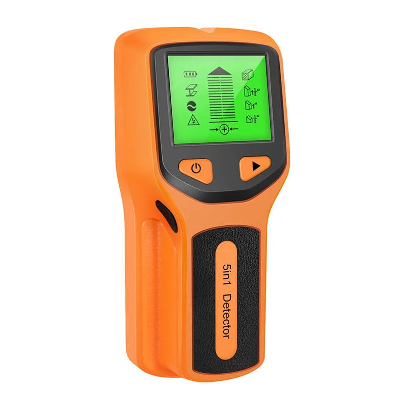 5 In 1 Wall Scanner Stud Detector Digital Handheld Wall Detector PVC Water Pipe Metal Finder Scanner Orange Easy To Use