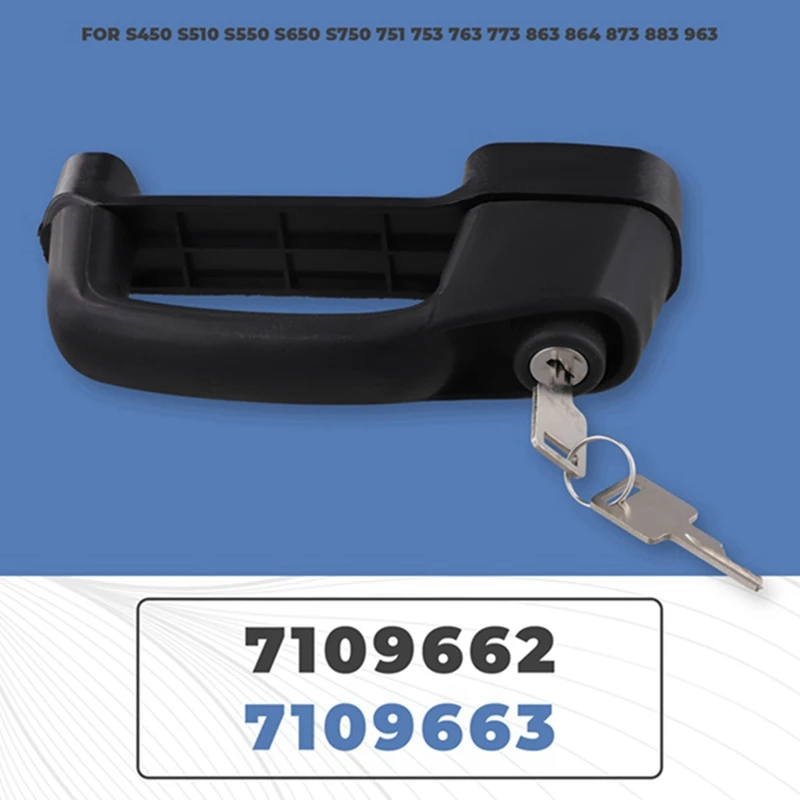 7109661 7109662 Door Latch And Handle Fits For Bobcat Loaders 751 763 864 963 A300 S185 S300 S750 T180 T320 More
