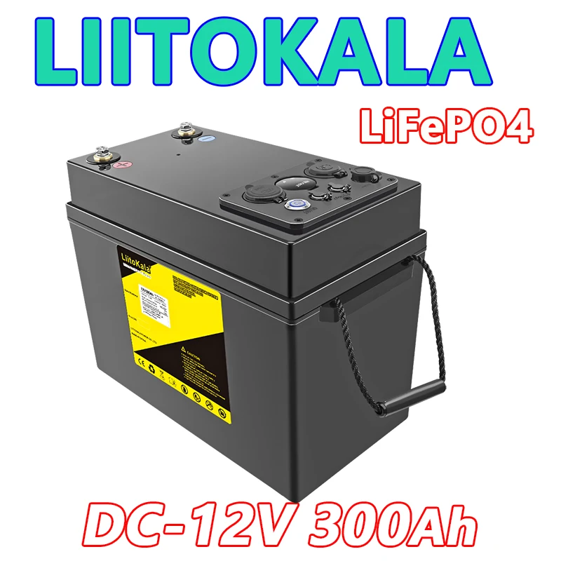 LiitoKala LiFePO4 Battery 12V90Ah 100Ah 12.8V120Ah/150Ah/200Ah/240Ah/300Ah For RV Campers Golf Cart Off-Road Off-grid
