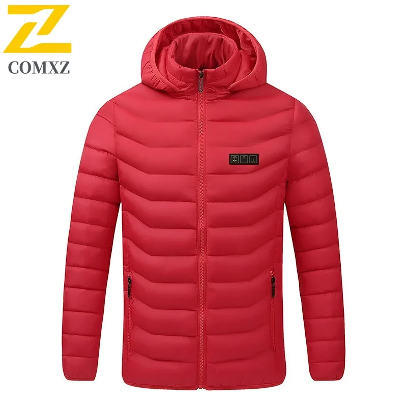 2025 USB Heated Jacket  Smart Thermal Coat with Battery Pack Waterproof Windproof Winter Warm Parka for Men Women Outdoor Sport