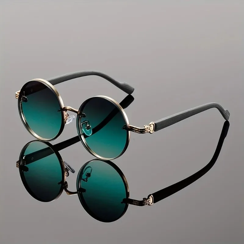 Elegant Vintage Round Gradient Sunglasses