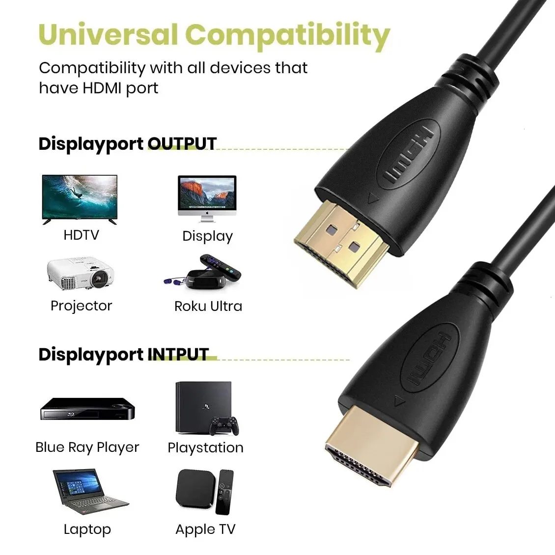 1.5, 3, 5m HDMI ȣȯ ̺  ݵ 1.4 1080P 3D ̺, HDTV й ó PS4  ڵ