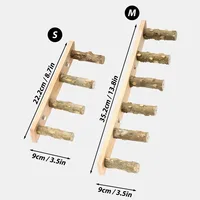 Bird Ladder Wood Bird Interactive Ladder Hone Claws Wooden Fork and Branch Stand Grinding Stick Climbing Toy Bird Accessories 2