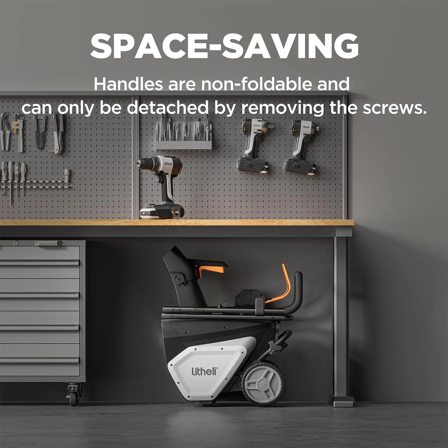 2X20V Cordless Snow Blower, 20 Inch Snow Thrower with 4.0Ah Battery, Electric Snow Blowers with LED Spotlight and Brushless Moto