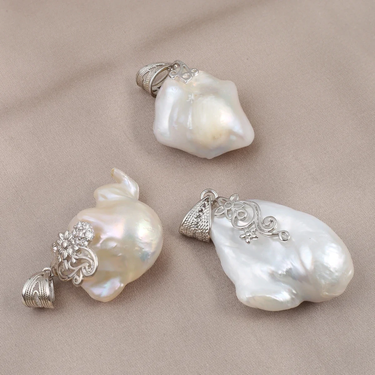 1PC Natural Pearl Pendant Irregular Natural Baroque Pearl Pendant Charm for Making DIY Jewelry Necklace Accessories 30x20mm 6