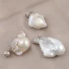 1PC Natural Pearl Pendant Irregular Natural Baroque Pearl Pendant Charm for Making DIY Jewelry Necklace Accessories 30x20mm 6
