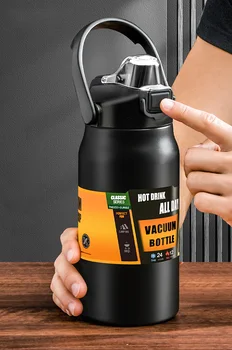 Portable Thermos with Straw ttle 1