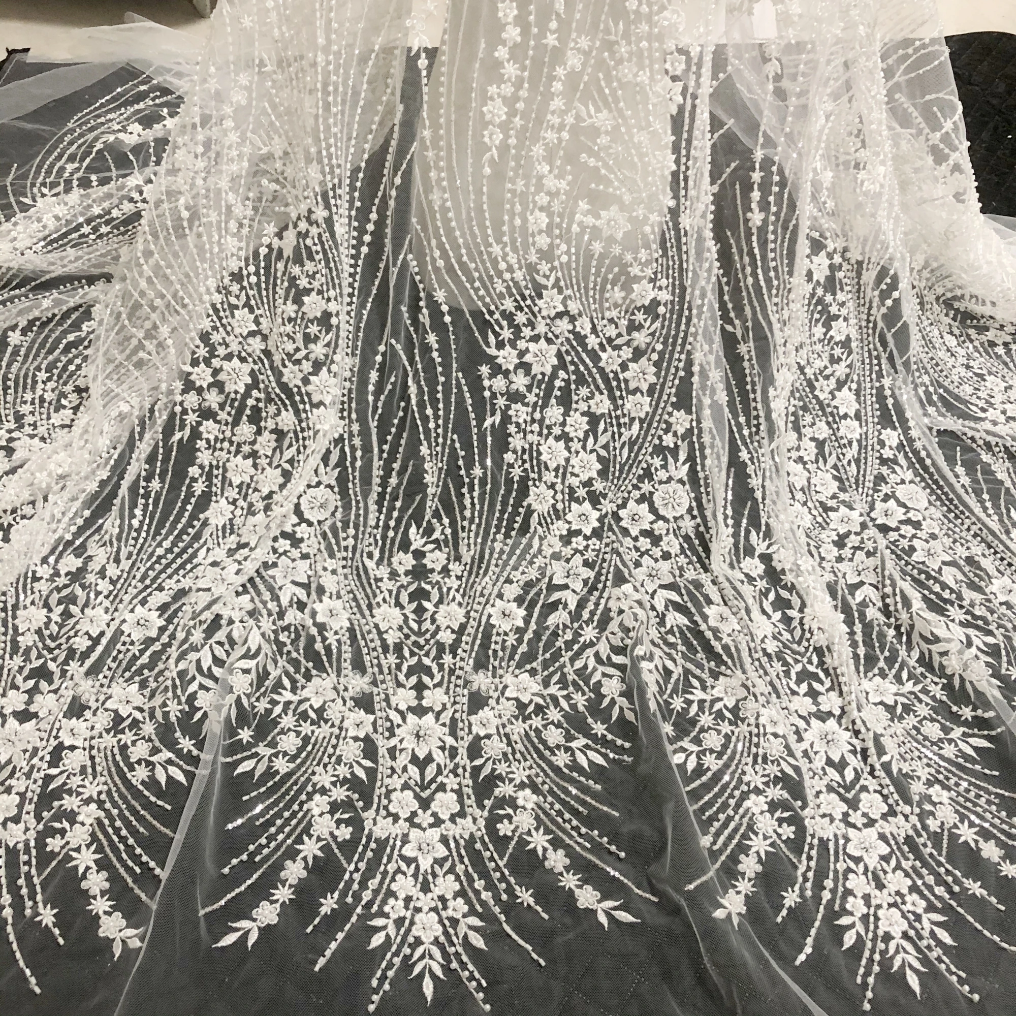 Embroidery Fabric Evening Dress Fabrics Wedding Dresses Lace