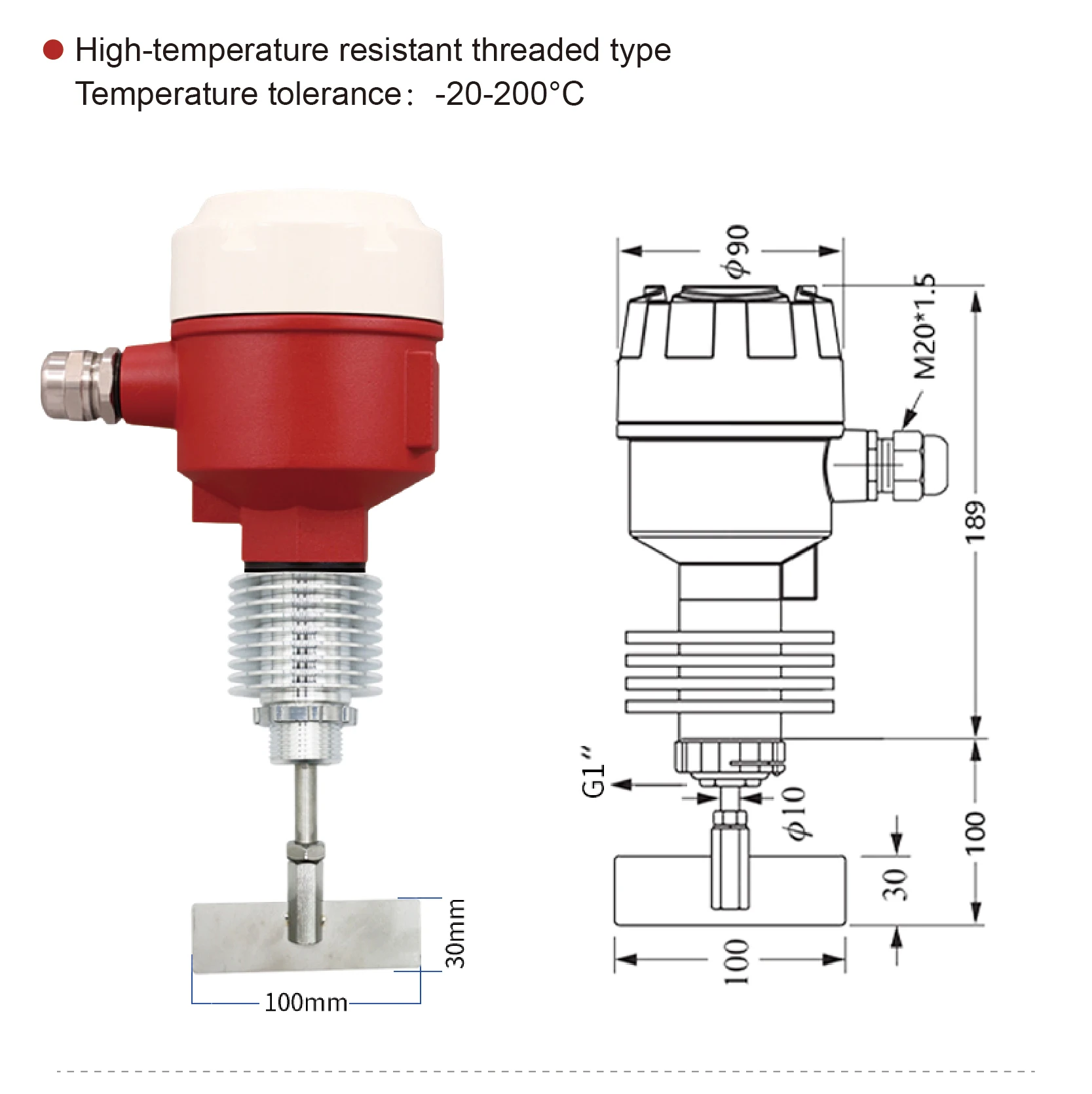 High-Temperature Paddle Level Switch rotary paddle level switch bulk solids sens