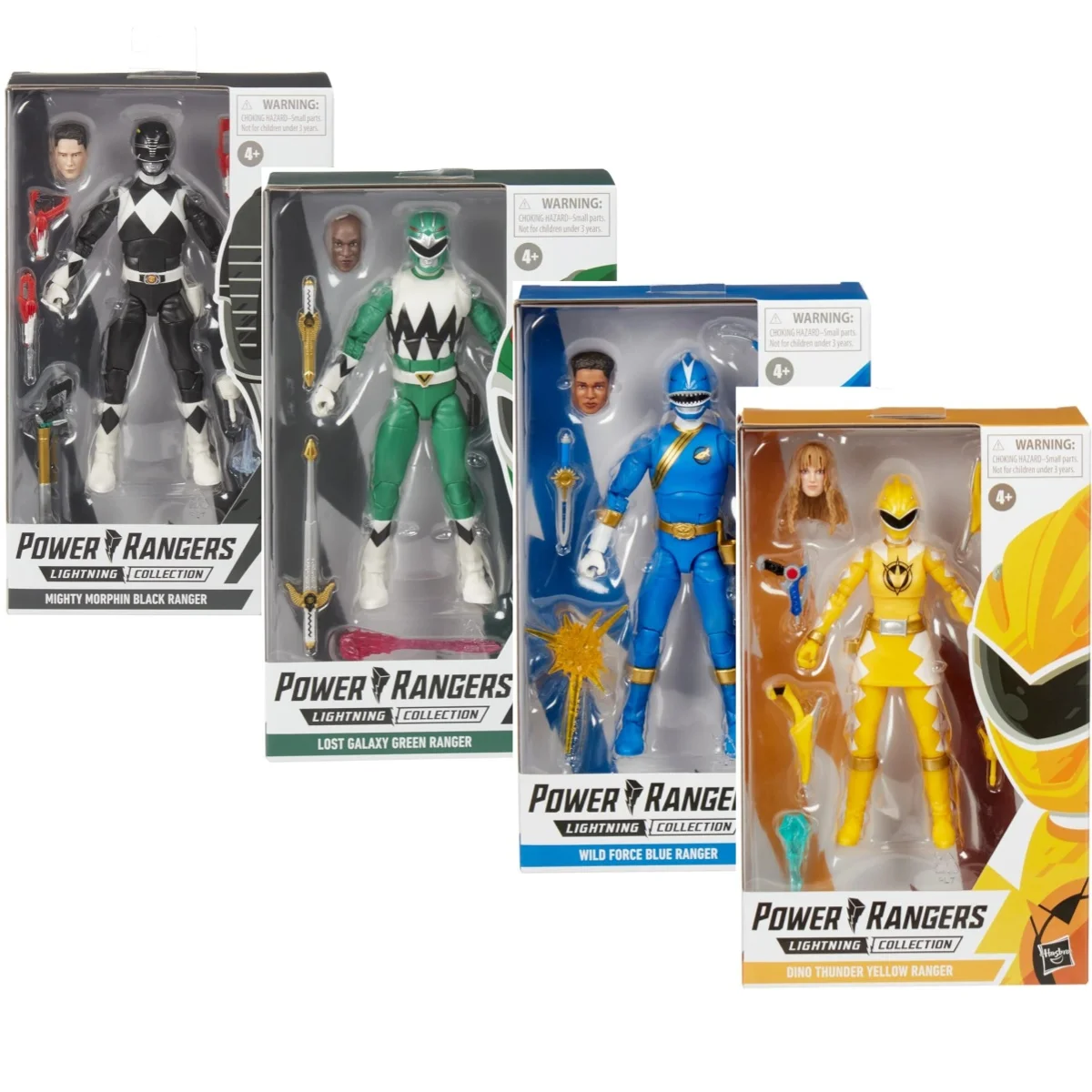 Power Rangers Lightning Collection Black Ranger Blue Ranger Green ...