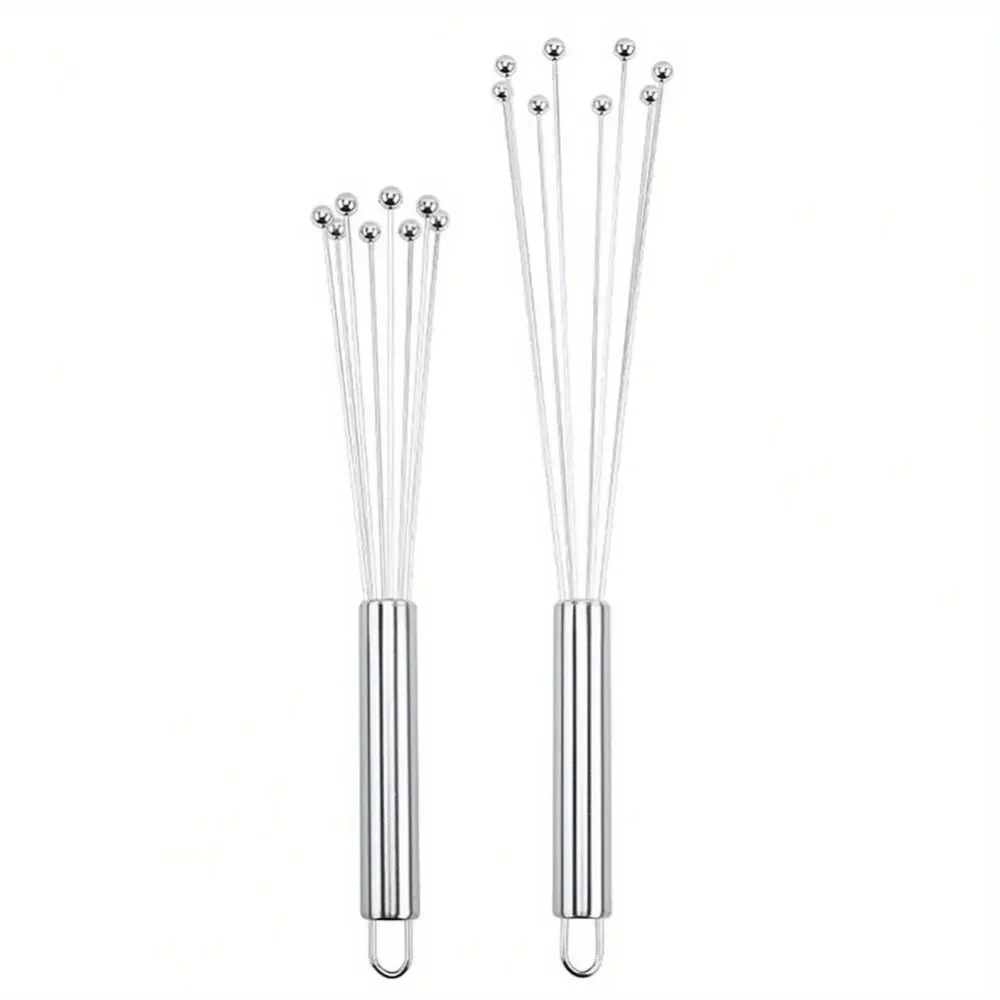 1PC Handheld Egg Beater Rust-proof Egg Wave Bead Whisk Set Handheld Cream Whisk Kitchen Baking Tools