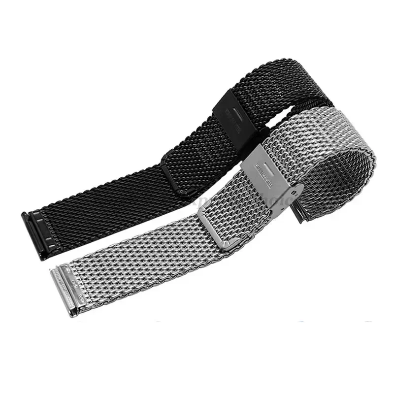 Mesh Milanese Stainless Steel Adjustable Watch Strap - 3mm Thickness Wire, Multiple Width Options