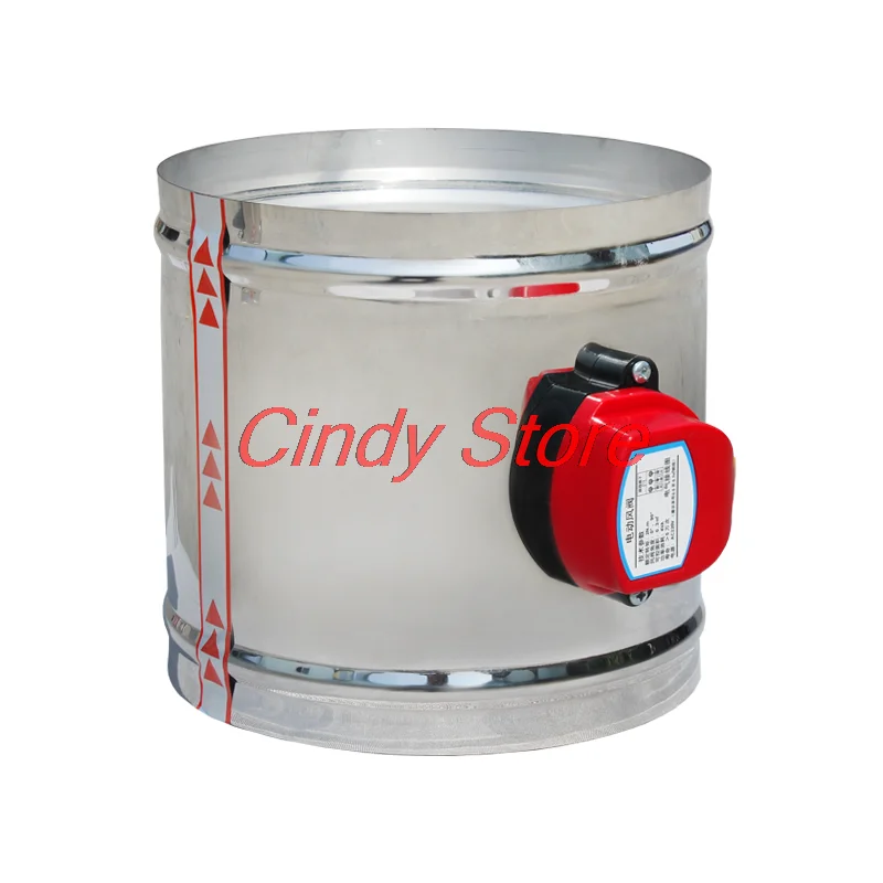 

220V/12V/24V Stainless Steel 201 Motorized Damper Solenoid Valve 4/5/6/8 inch Air Duct Vent 63/76/80/100/125/150/200/250 mm