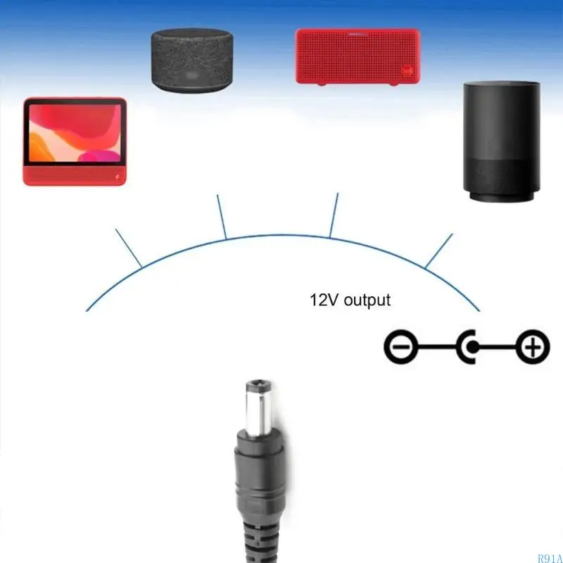R91A QC3.0 USB-A DC5.5x2.5mm 컨버터 12V 9V USB 부스트 라인 트리거 충전 케이블, 스피커, LED 조명