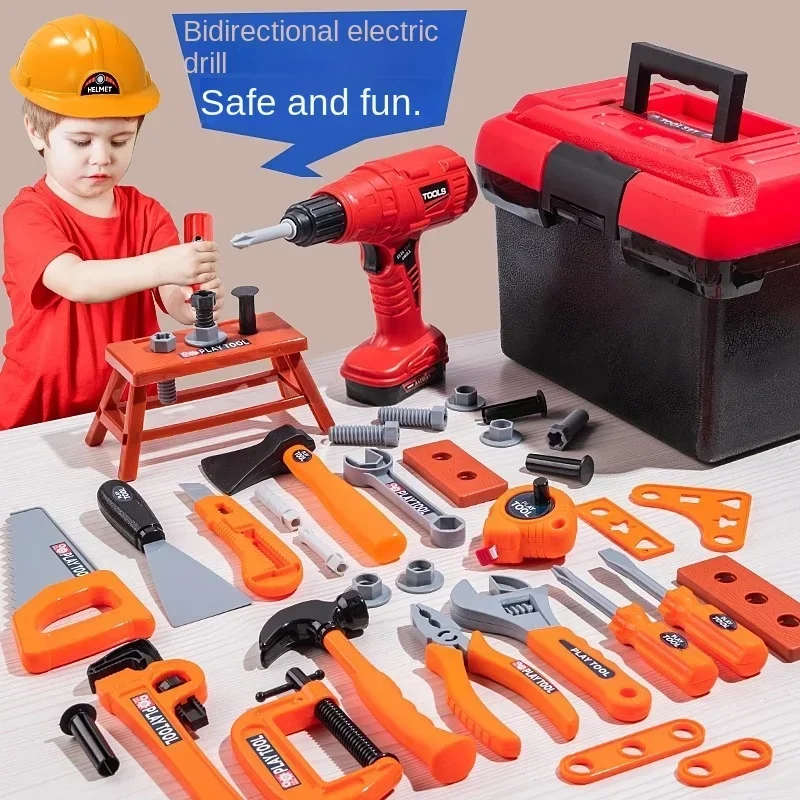 Children Toy Tool Kits Engineer Simulated Repair Tool Set Electric Drill Screwdriver Play House Toy Christmas Gift for Boys Kids