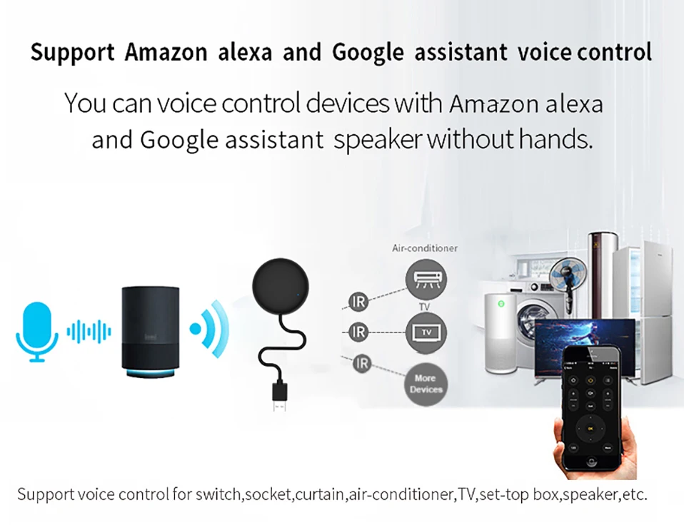 Tuya wifi smart ir fernbedienung smart life app ersetzen tv dvd aud ac remote arbeitet mit alexa google home – Detail 9
