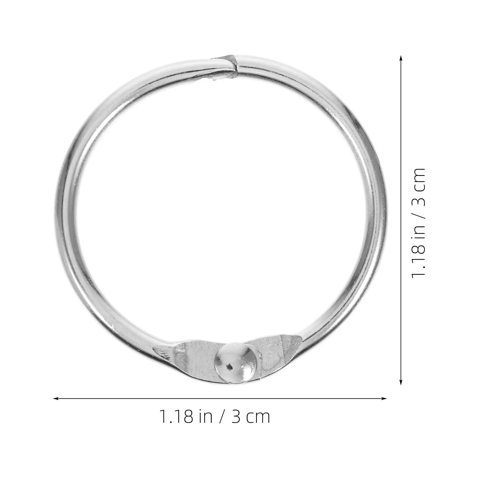 100개 금속 바인더 링 DIY 공예 책 제본, 루즈리프 정리, 스크랩북, 플래시 카드, 키체인 링, 바인더 용품