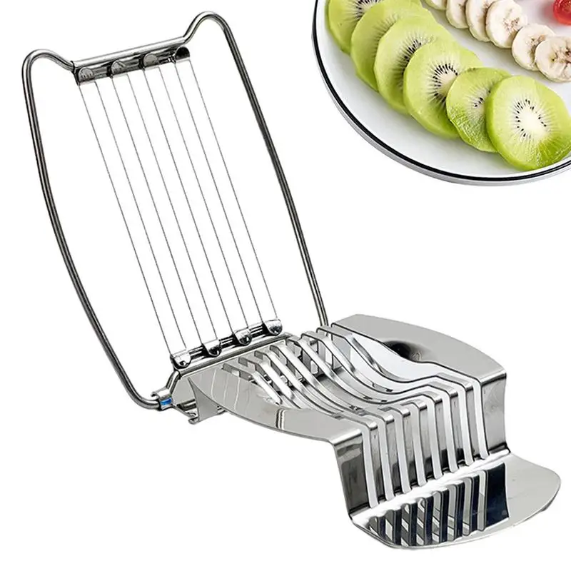 

Egg Slicer Heavy Duty Boiled Eggs Cutter Stainless Steel Manual Cutting Ham Mushroom Strawberry Soft Fruit Kitchen Gadgets